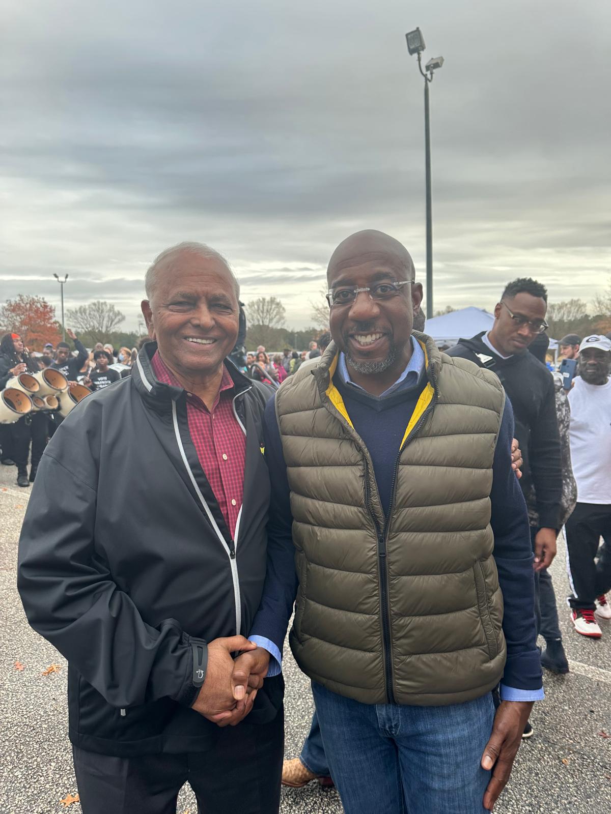 With US Senator Warnock .