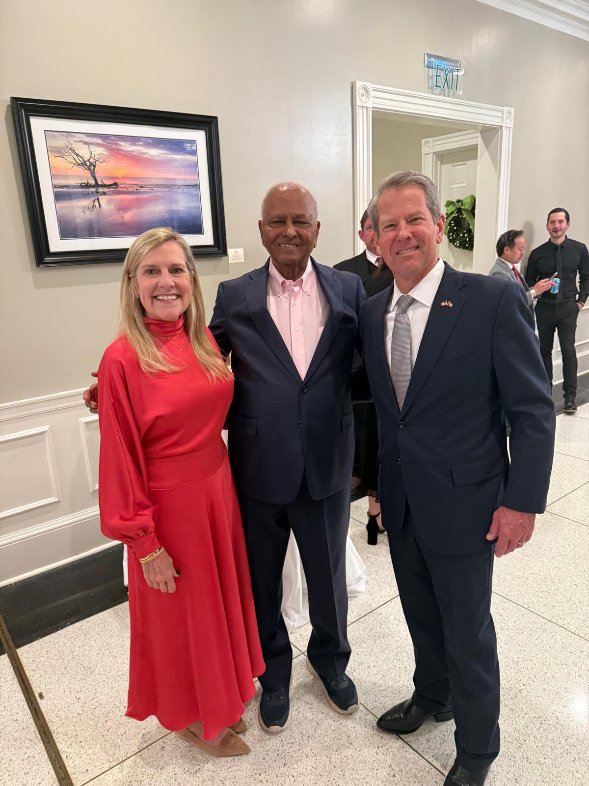 At the Governor’s mansion at the Christmas party